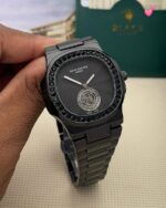 Patek Philippe Black Dial Men’s Diamond Watch Side View