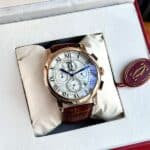 Luxury Cartier Replica Watch India | Chronograph Men's Watch with Rose Gold Case