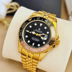 Rolex GMT-Master II First Copy Watch with Gold Bezel