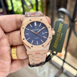 Front view of Audemars Piguet Royal Oak Rose Gold 7AA watch