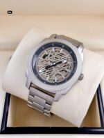 Fossil ME3080 Automatic Watch – Transparent Skeleton Dial for Men