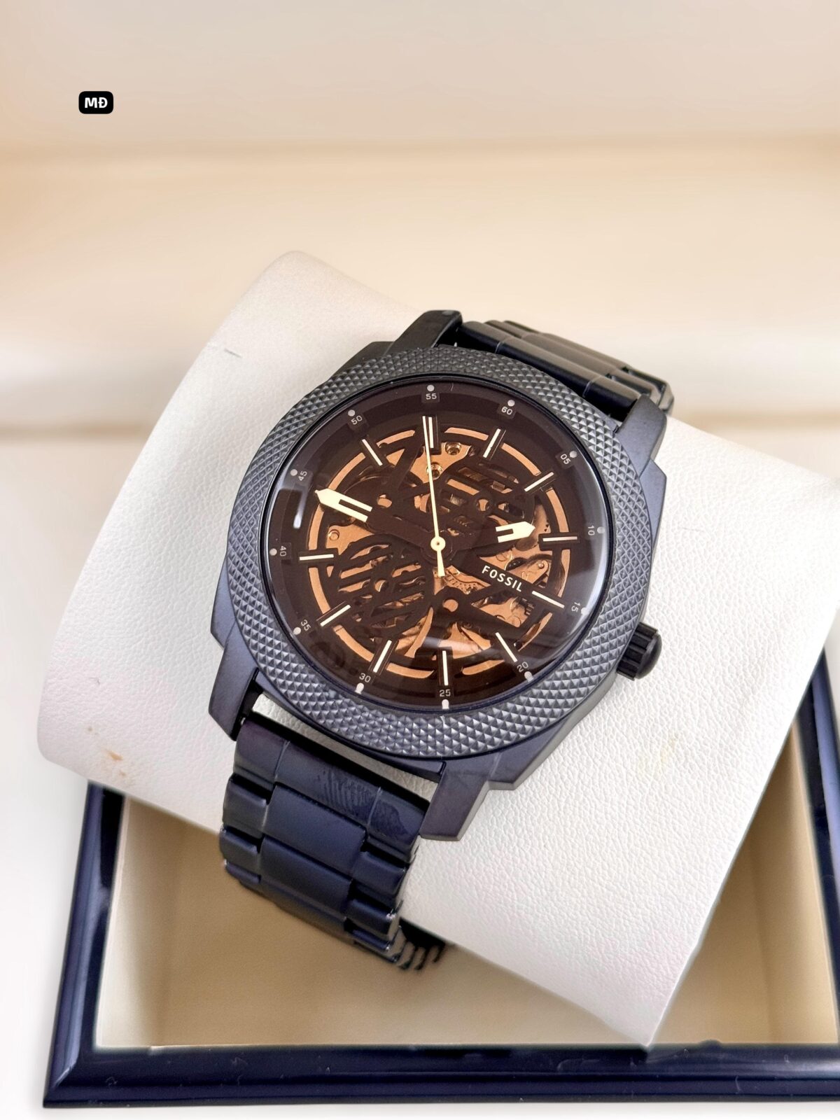 Fossil Modern Machine ME3080 Automatic Watch for Men – Transparent Skeleton Design