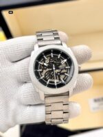 Fossil ME3080 Automatic Watch – Transparent Skeleton Dial for Men