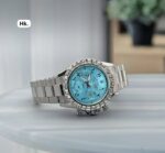 Rolex Rainbow Daytona side view silver oyster bracelet