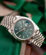 Side View of Rolex Green Dial First Copy Watch
