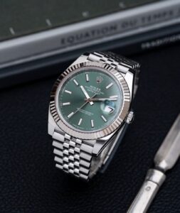 rolex oyster perpetual green mint 4