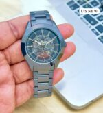 Tissot 7A automatic watch with black dial and metal strap – premium first copy