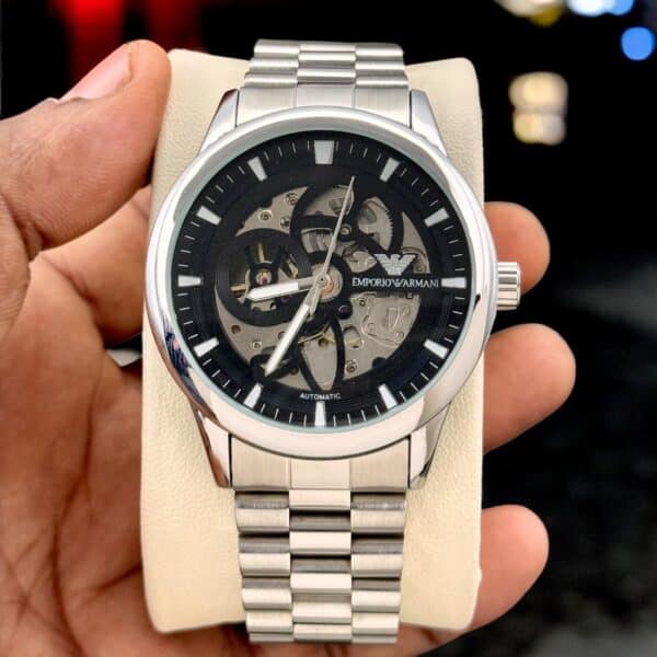 Emporio Armani Skeleton Automatic First Copy Watch for Men