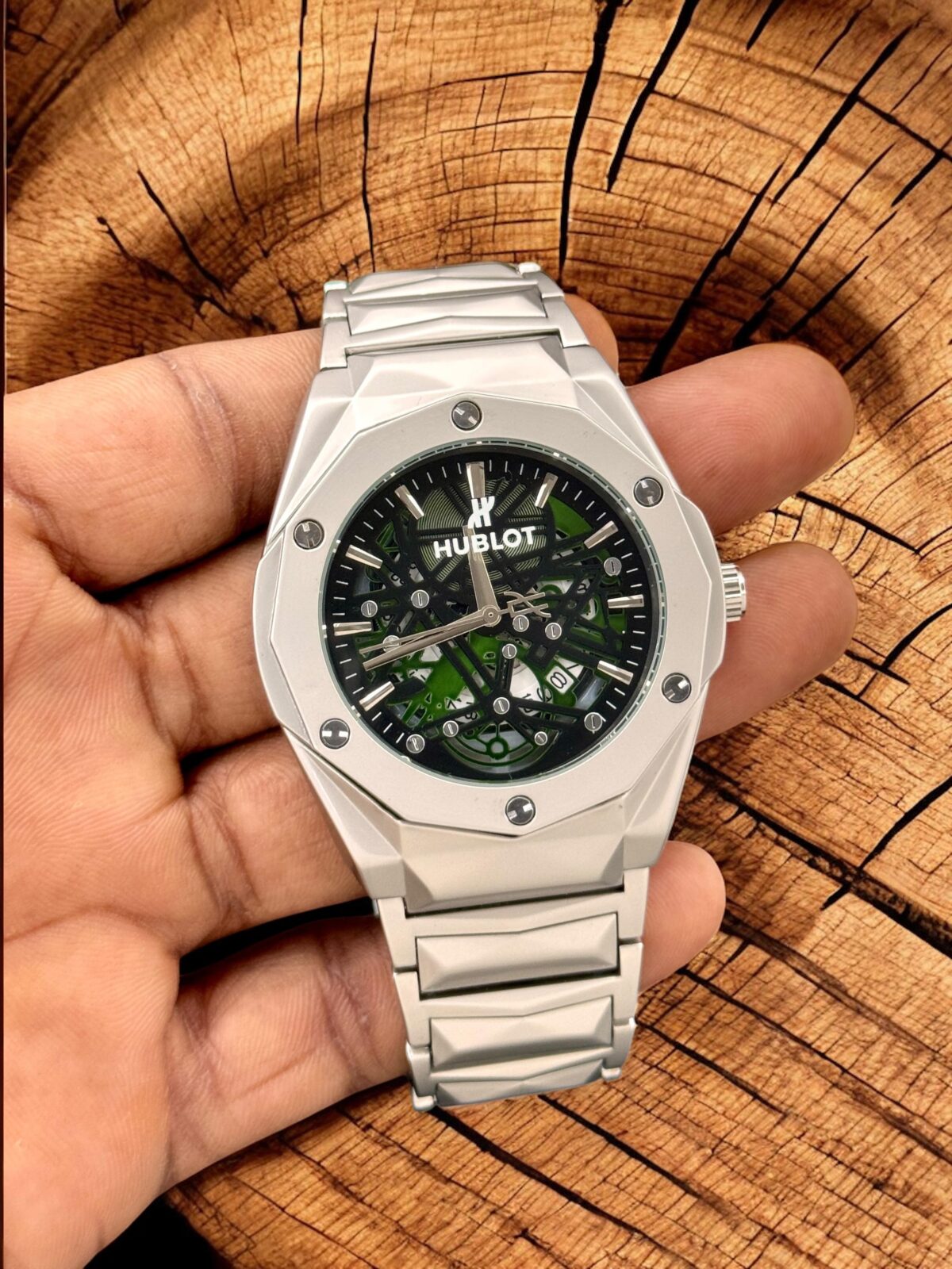 Hublot Big Bang full matte black dial chronograph - Green