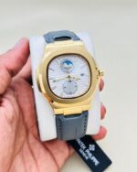 Patek Philippe Nautilus 5712R Leather Strap First Copy Watch for Men