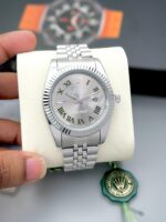 Premium grey rolex oyster perpetual with stainless stell