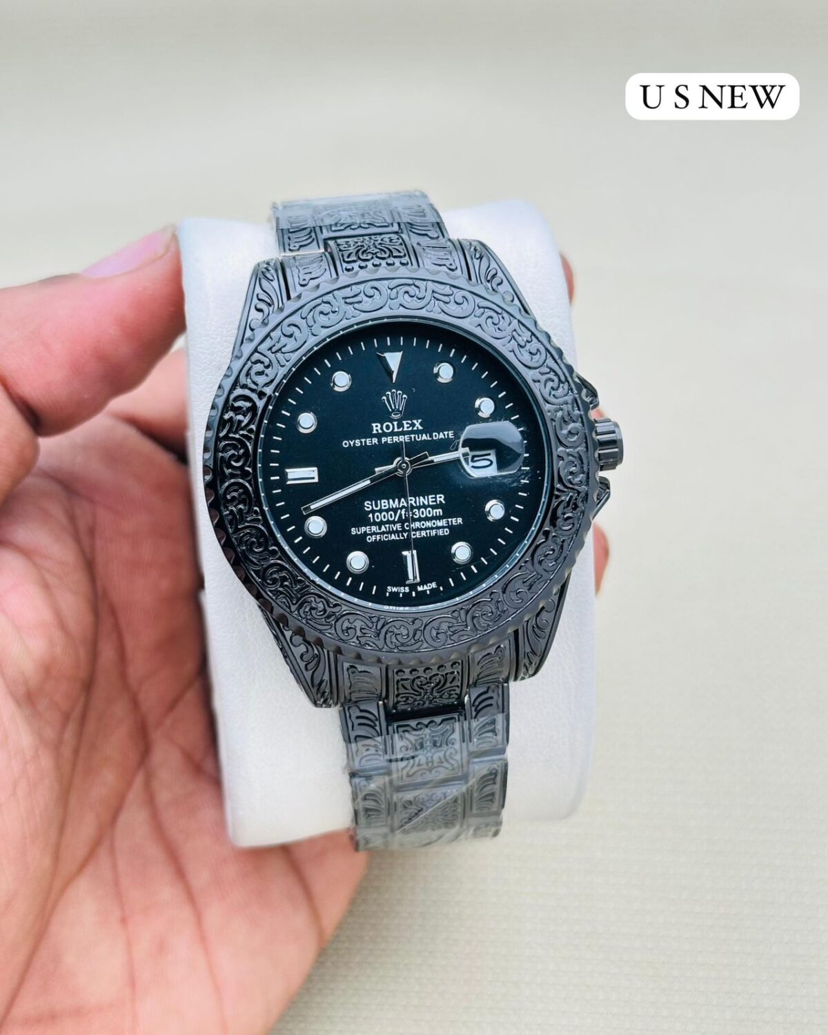 Full Black Rolex Rajwadi Watch