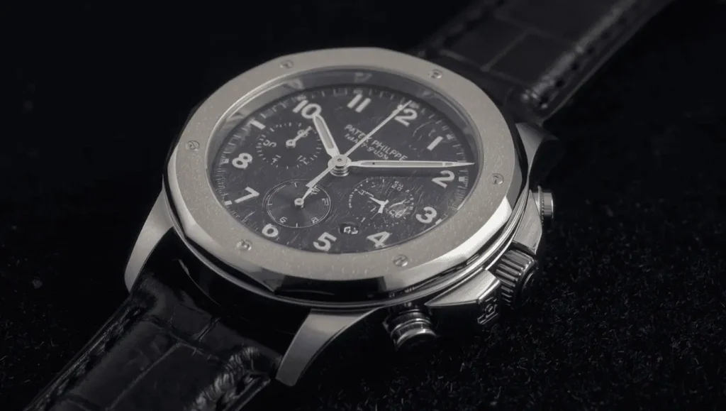Macro close shot of luxury patek philippe watch