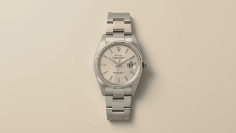 Creame dial rolex watch