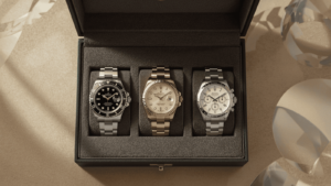 Top three first copy rolex watches in a open luxury box