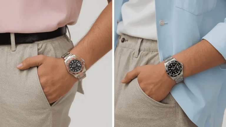 Man wearing a rolex watch