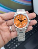 Omega Aqua Terra Limited Edition Style – Orange Dial – Stainless Steel Strap – Automatic Watch for Men