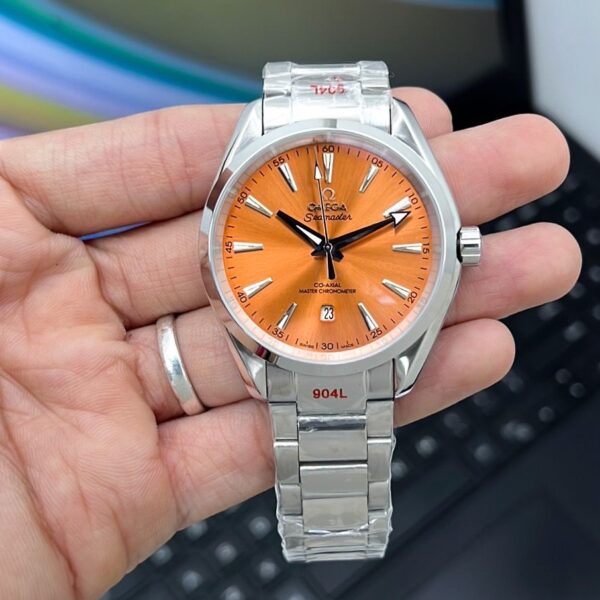 Omega Aqua Terra Limited Edition Style – Orange Dial – Stainless Steel Strap – Automatic Watch for Men