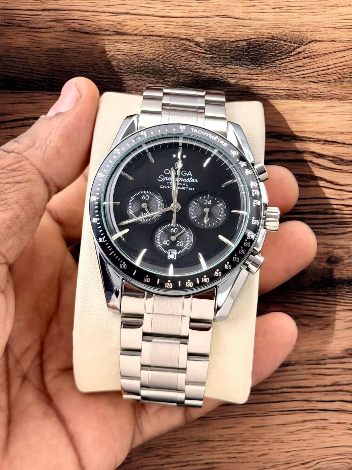 Black Dial Omega Speedmaster Watch – Co-Axial Chronograph Model