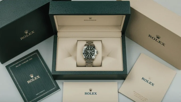 Rolex watch inside a premium box