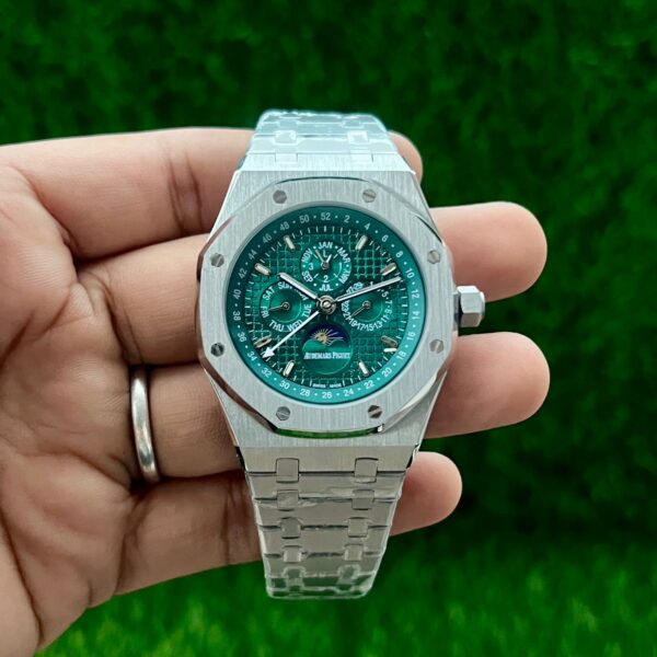 Audemars Piguet Royal Oak Perpetual Calendar Open Worked Silver Green Dial – 150th Anniversary Premium Men’s Watch