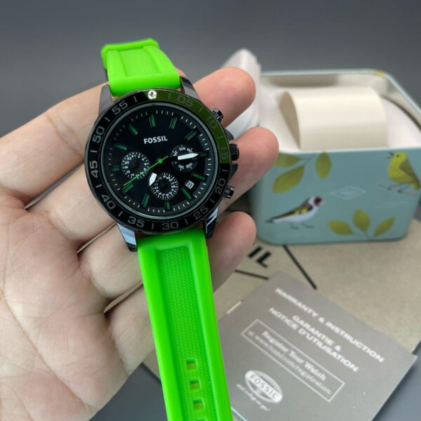 Fossil Bannon BQ2501 Men’s Multifunction Watch with Black Dial and Silicone Strap