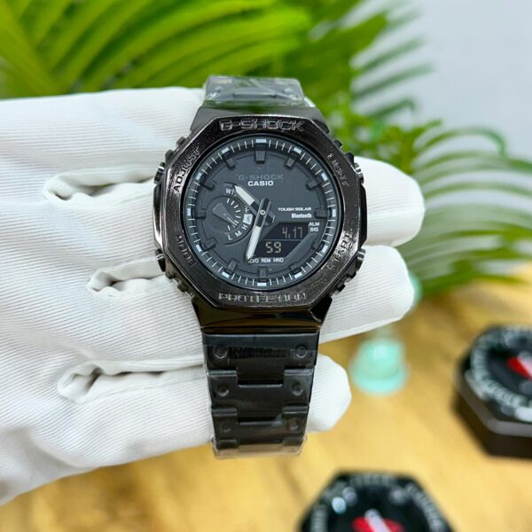 Casio G-Shock GA-2100 Black All Steel Collection Men’s Watch – Analog-Digital, 200M Water Resistant