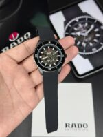 Rado Captain Cook 43mm Men’s First Copy Automatic Watch – Rubber Strap & Sapphire Crystal