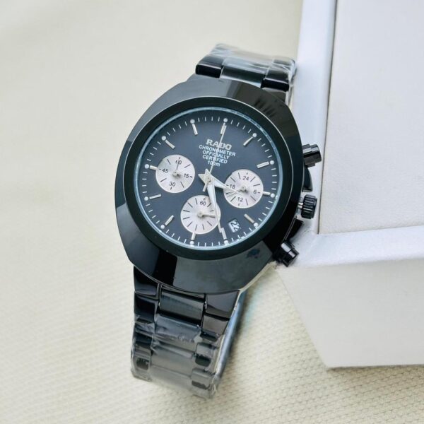 Rado chronograph black first copy watch