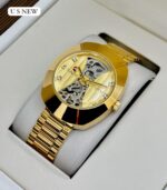 Rado Diastar Open Heart Men’s Automatic First Copy Watch – Round Dial with Metal Strap