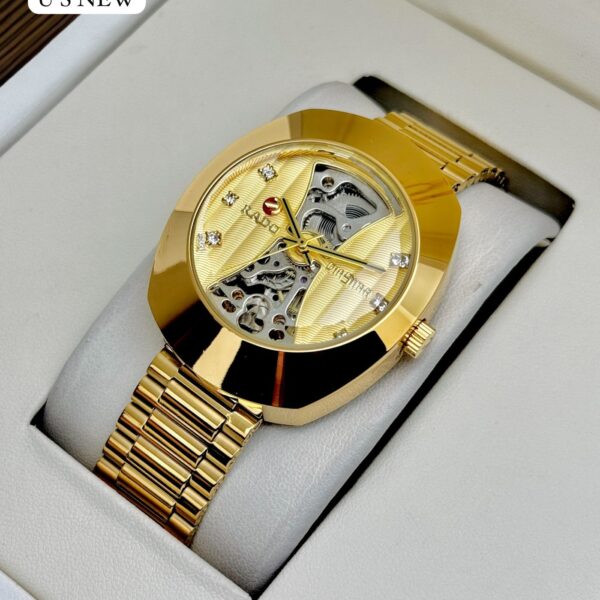 Rado Diastar Open Heart Men’s Automatic First Copy Watch – Round Dial with Metal Strap