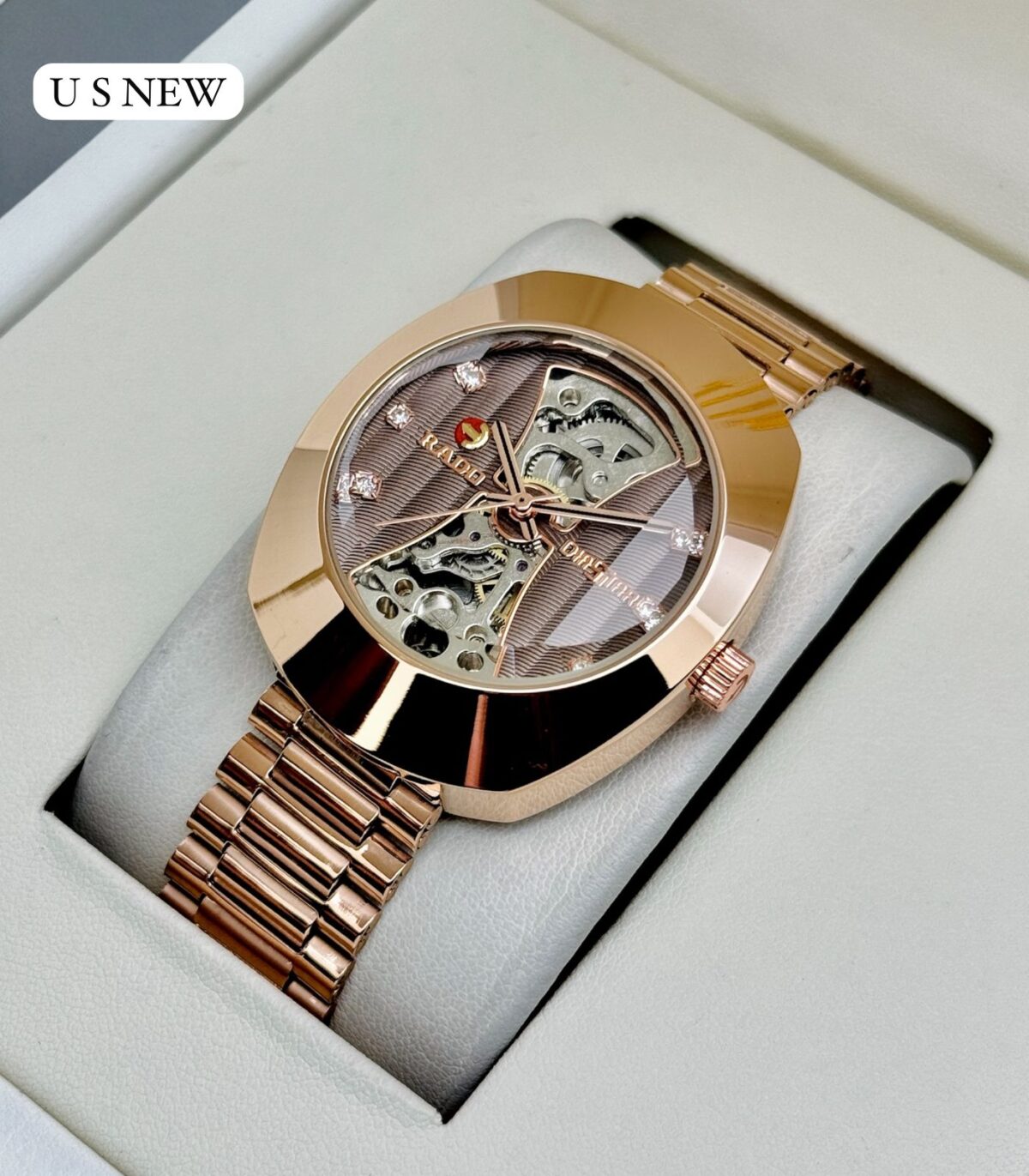 Rose Gold Rado Diastar Open Heart First Copy