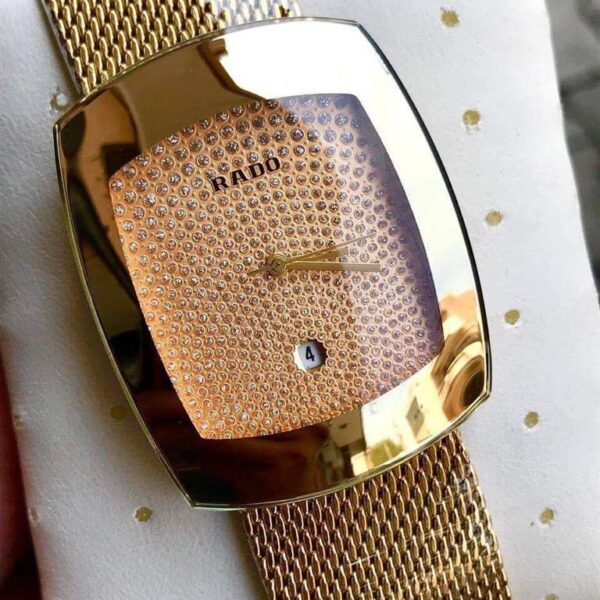 Rado gold dotted first copy