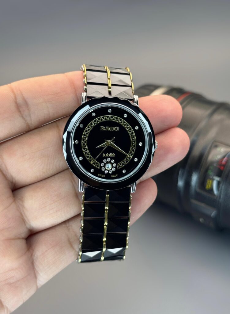 Rado ブラック　ダイヤ付き　電池式時計 RADO Jubile Ceramic Black Ceramic Watch