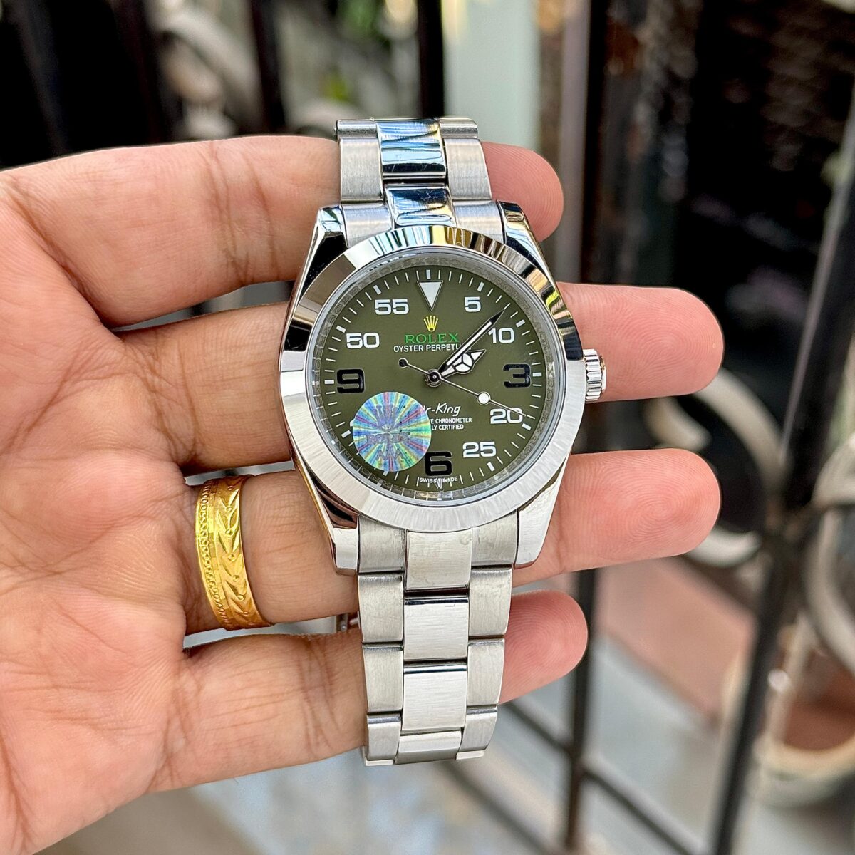 First Copy Rolex Air-King 40mm Green Dial