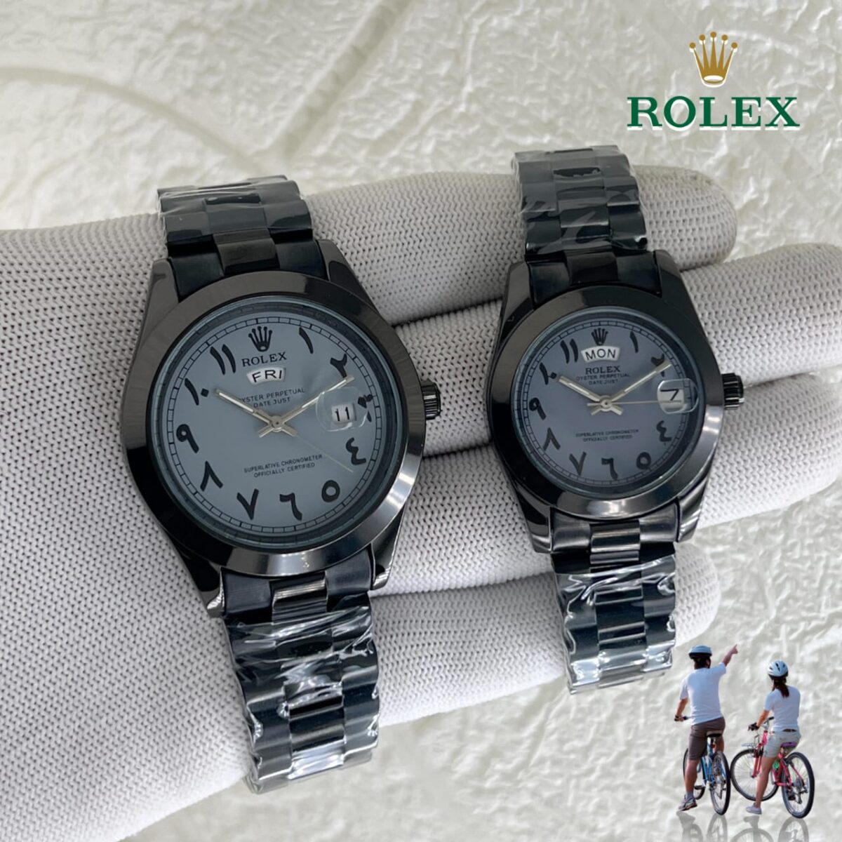 Rolex Day-Date Slim Couple Watch – Arabic Dial, Premium First Copy
