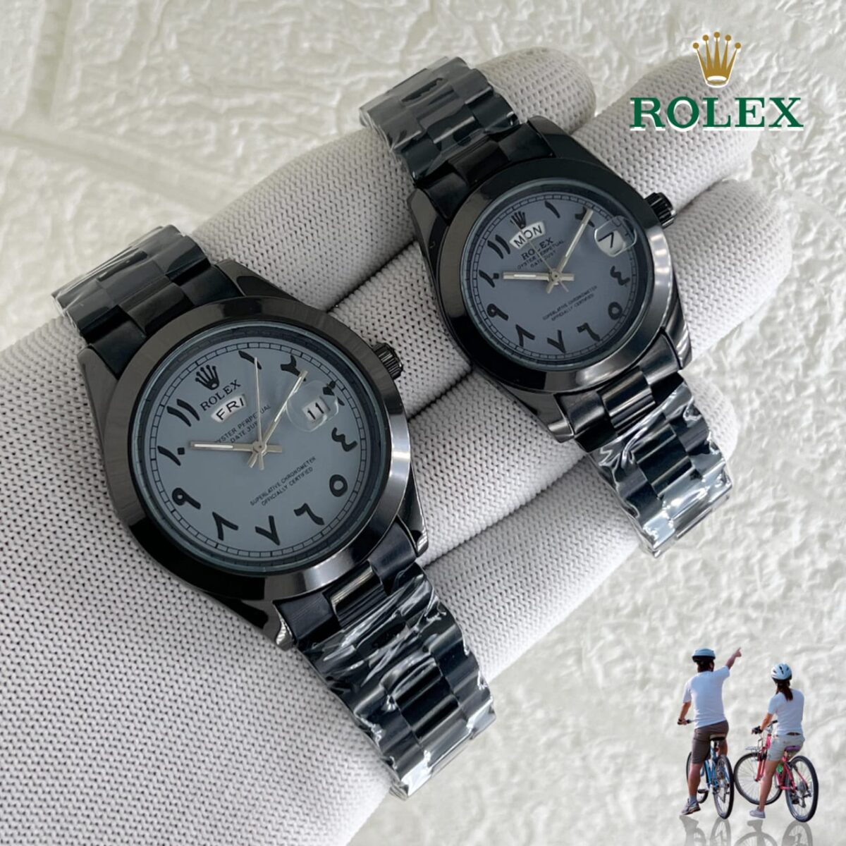 rolex datejust arabic dial couple 2