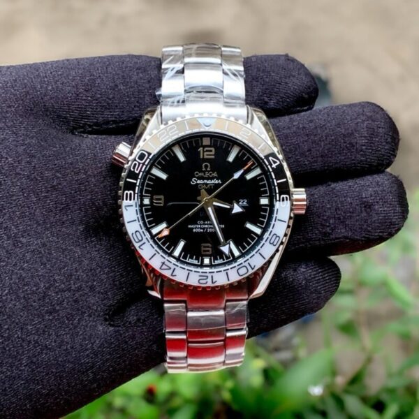Omega Seamaster Planet Ocean GMT Silver Black