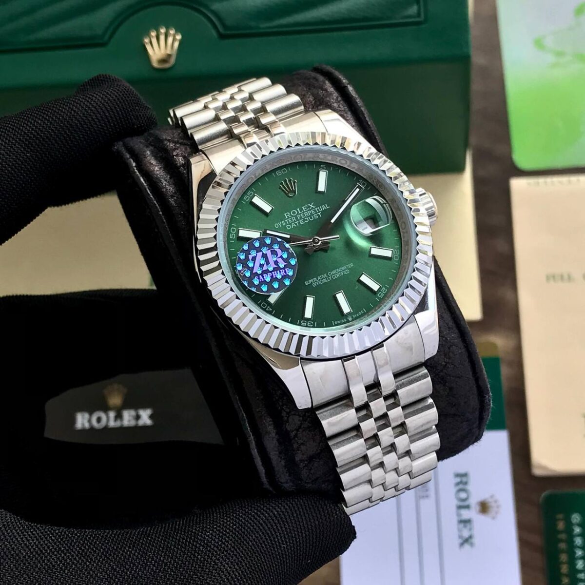 Rolex DateJust Green Dial 1