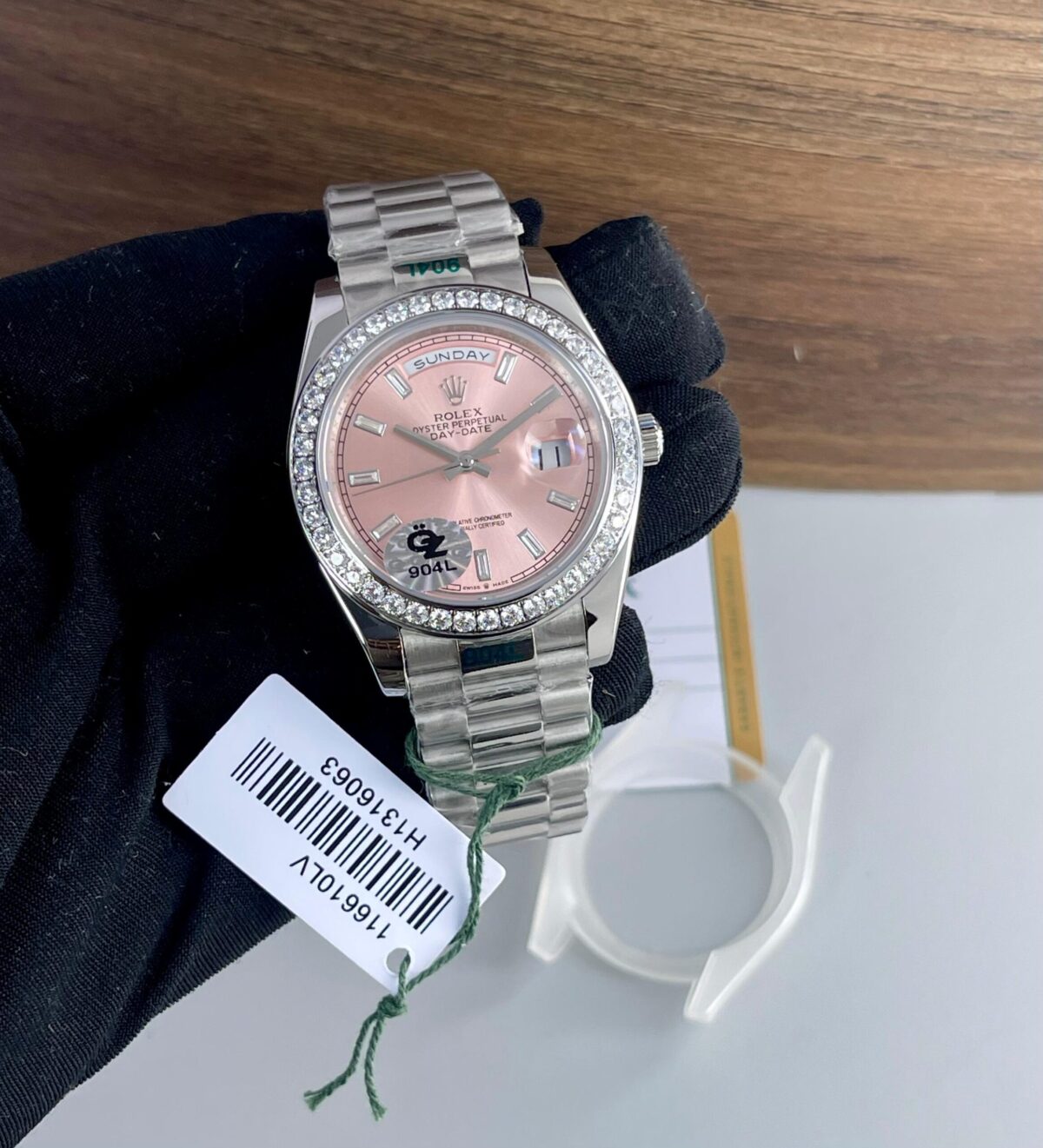 Rolex Day Date President Pink Diamond Dial 5