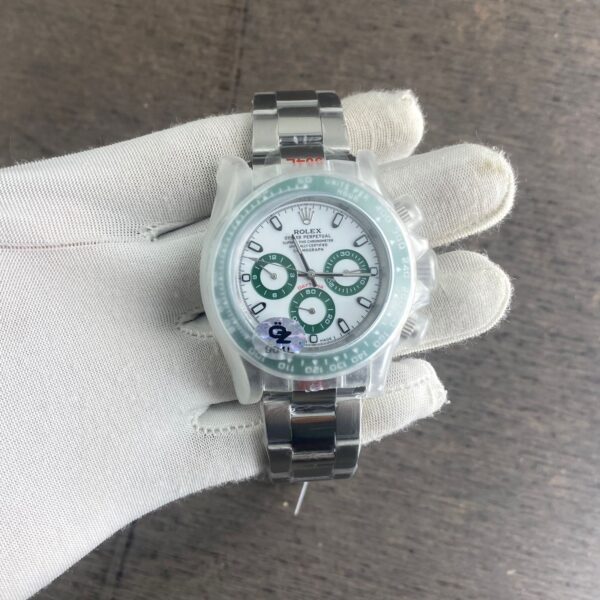 Rolex Daytona 40 Green Bezel White Dial OZ