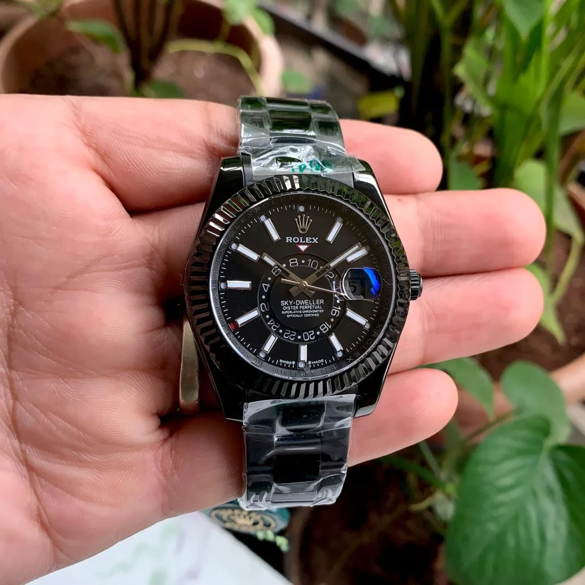 Rolex Sky Dweller Full Black Oyster Chain 1