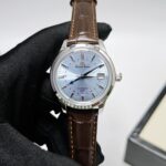 Grand Seiko SBGM253G GMT men’s watch – sky-blue dial with leather strap