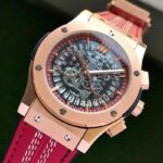 Hublot Big Bang ICC Cricket 42mm watch – red dial, stainless steel case, rubber strap