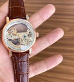 Patek Philippe Transparent Dial Rose Gold Case Automatic Watch