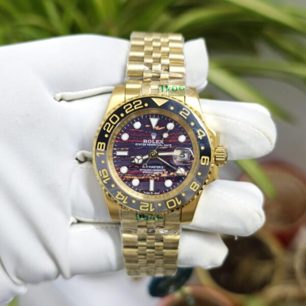 Rolex GMT-Master II Tiger Icon Dial First Copy men’s watch – gold & rose gold, ceramic bezel, Oyster bracelet