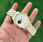 Seiko Presage Open Heart 43mm men’s watch – two-tone strap, open-heart dial, automatic movement