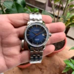 Seiko Presage SRPB41J1 41mm men’s watch – blue dial, stainless steel strap, open back automatic movement