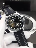 Seiko Tourbillon 43mm men’s watch – black dial, rotating bezel, sporty strap, automatic movement