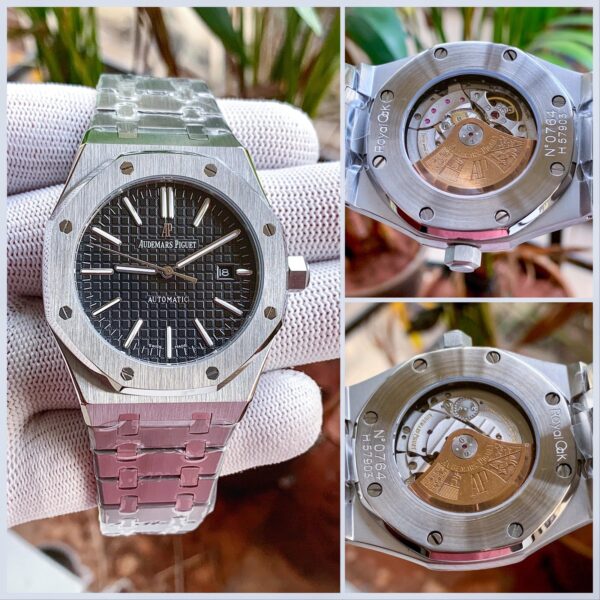 Audemars Piguet Royal Oak Stainless Steel Silver Black Dial